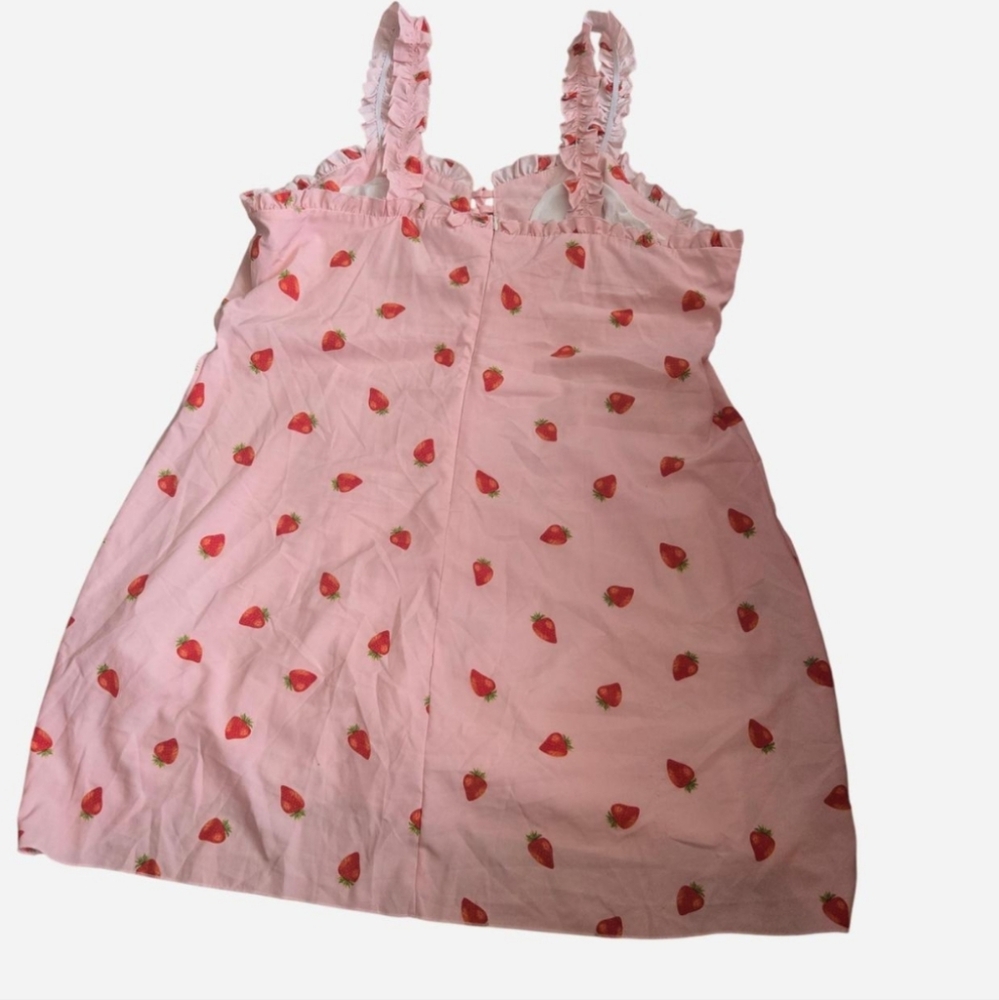 Pink Dress with Strawberry Print